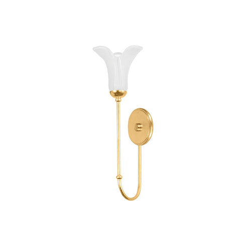 Hudson Valley Montclair Wall Sconce in Vintage Gold Leaf Finish Model: 3341-VGL