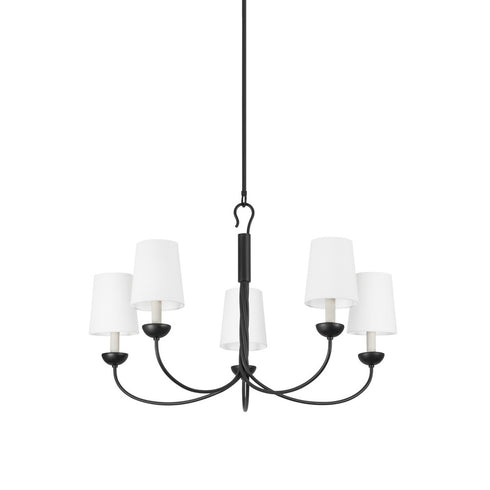 Hudson Valley Montpelier Chandelier in Aged Iron Finish Model: 5305-AI