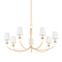 Hudson Valley Montpelier Chandelier in Aged Iron Finish Model: 5307-AI