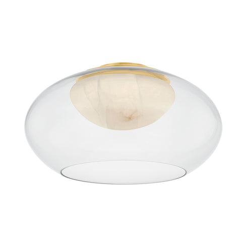Hudson Valley MOORE Flush Mount in Aged Brass Finish Model: 9019-AGB