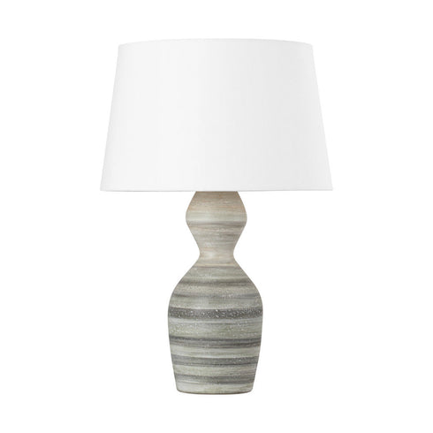 Hudson Valley Nahant Table Lamp in Vintage Gold Leaf/Ceramic White Dune Finish Model: L7329-VGL/CWD