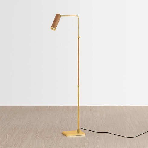 Hudson Valley Narragansett Floor Lamp in Aged Brass Finish Model: L2160-AGB