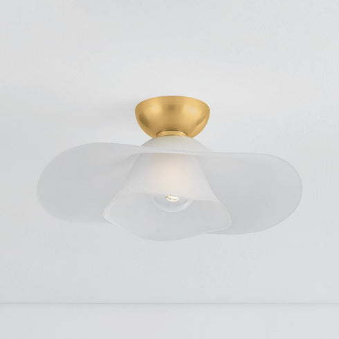 Hudson Valley Netherlee Flush Mount in Aged Brass Finish Model: 2918-AGB