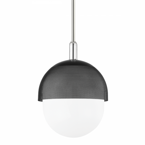 Hudson Valley Nyack Pendant in Polished Nicke Black Finish Model: 6114-PN/BK