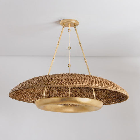 Hudson Valley Oaklyn Chandelier in Vintage Gold Leaf Finish Model: 2348-VGL