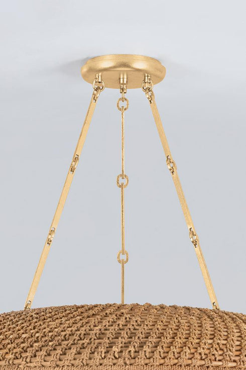 Hudson Valley Oaklyn Pendant in Vintage Gold Leaf Finish Model: 2336-VGL