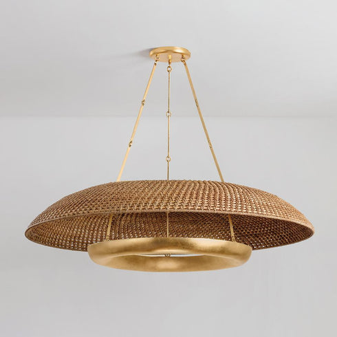 Hudson Valley Oaklyn Pendant in Vintage Gold Leaf Finish Model: 2336-VGL
