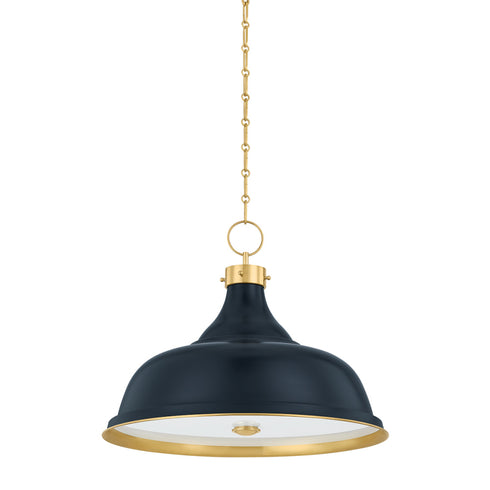 Hudson Valley Painted No. 1 Pendant in Aged Brass Distressed Bronze Finish Model: MDS300L-AGB/DBL