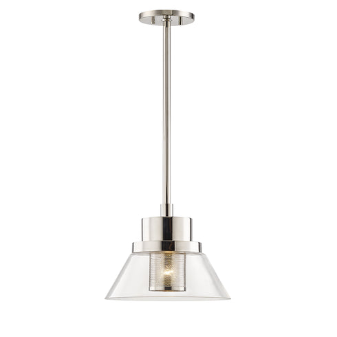 Hudson Valley Paoli 1 LIGHT SMALL PENDANT in Polished Nickel Finish Model: 4031-PN