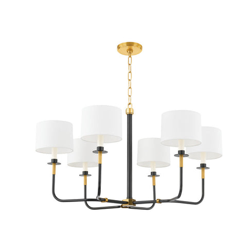Hudson Valley Paramus Chandelier in Aged Brass Finish Model: 9136-AGB