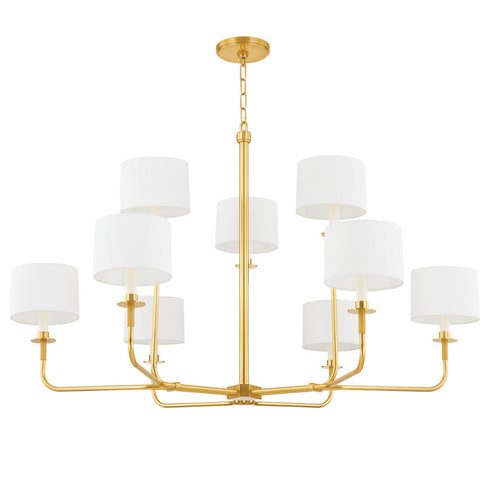 Hudson Valley Paramus Chandelier in Aged Brass Finish Model: 9148-AGB