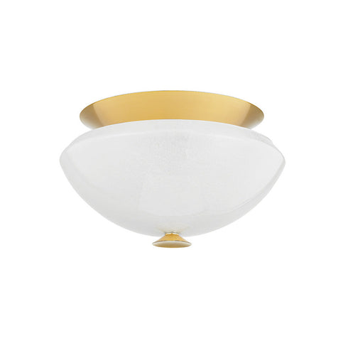 Hudson Valley Pawtucket Flush Mount in Aged Brass/Soft White Finish Model: 1102-AGB
