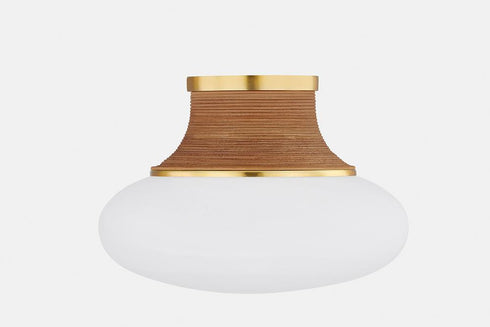 Hudson Valley Pearl River Flush Mount in Aged Brass Finish Model: 2308-AGB