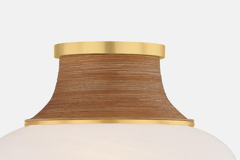 Hudson Valley Pearl River Flush Mount in Aged Brass Finish Model: 2310-AGB