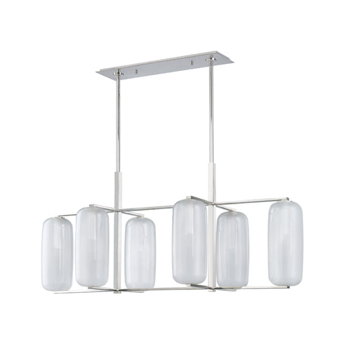 Hudson Valley Pebble Linear in Polished Nickel Finish Model: 3476-PN