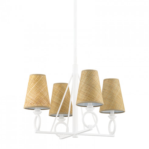 Hudson Valley Pendelton Chandelier in White Plaster Finish Model: 1724-WP