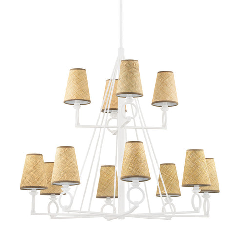 Hudson Valley Pendelton Chandelier in White Plaster Finish Model: 1744-WP