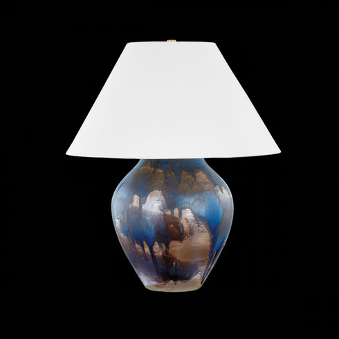 Hudson Valley Pleasantville Table Lamp in Aged Brass Finish Model: L8126-AGB/CLB