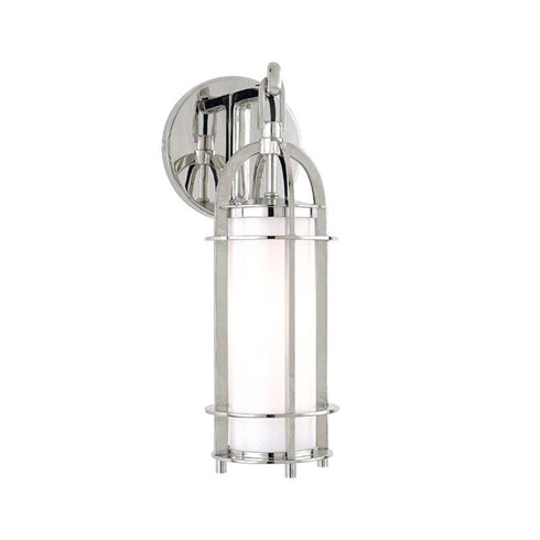 Hudson Valley Portland 1 LIGHT BATH BRACKET in Historic Nickel Finish Model: 8501-HN