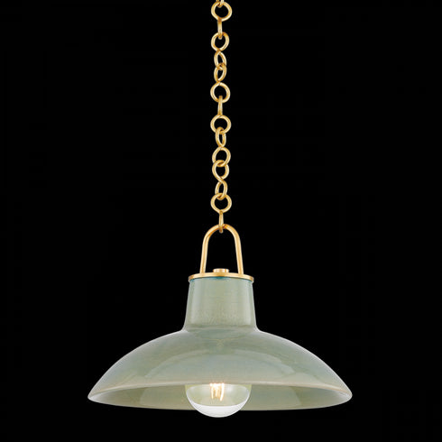Hudson Valley Pottersville Pendant in Aged Brass Finish Model: 1914-AGB/CMC