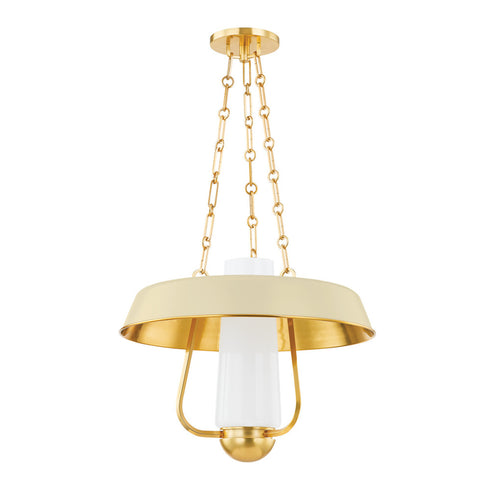 Hudson Valley Provincetown Lantern in Aged Brass/Soft Black Finish Model: 5218-AGB/SBK