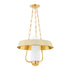 Hudson Valley Provincetown Lantern in Aged Brass/Soft Black Finish Model: 5218-AGB/SBK