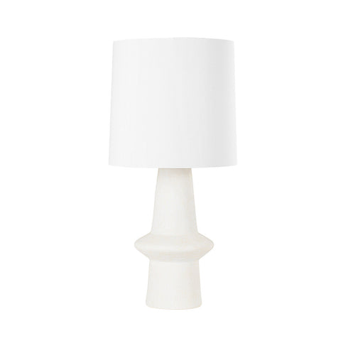 Hudson Valley Ramapo 1 LIGHT TABLE LAMP in Aged Brass/Pale Flax Ceramic Finish Model: L1805-AGB/CPF