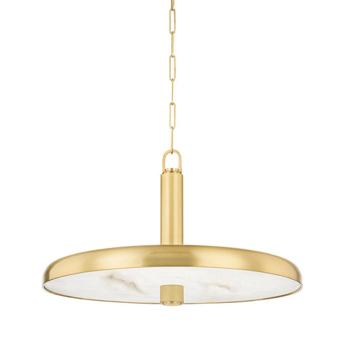 Hudson Valley Reynolds 1 LIGHT PENDANT in Aged Brass Finish Model: 3828-AGB