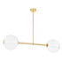 Hudson Valley Richford 2 LIGHT ISLAND in Aged Brass Finish Model: 5251-AGB