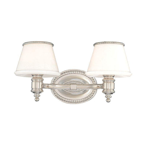 Hudson Valley Richmond 2 LIGHT BATH BRACKET in Polished Nickel Finish Model: 4942-PN