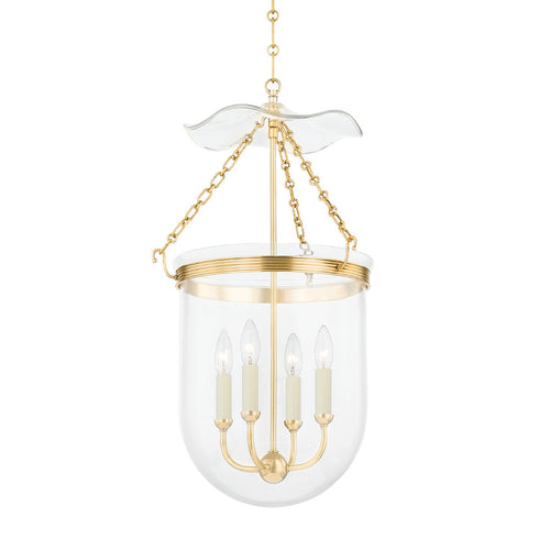 Hudson Valley Rousham 4 LIGHT LANTERN in Aged Brass Finish Model: MDS1602-AGB