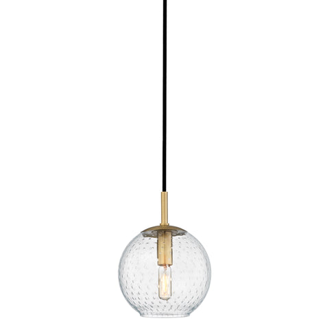 Hudson Valley Rousseau Pendant in Aged Brass Finish Model: 2007-AGB-CL