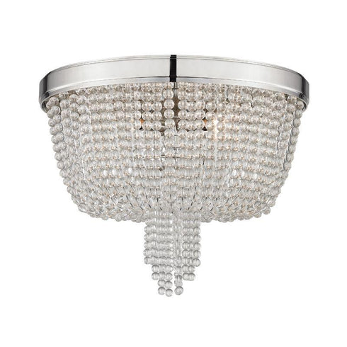 Hudson Valley Royalton Flush Mount in Polished Nickel Finish Model: 9008-PN