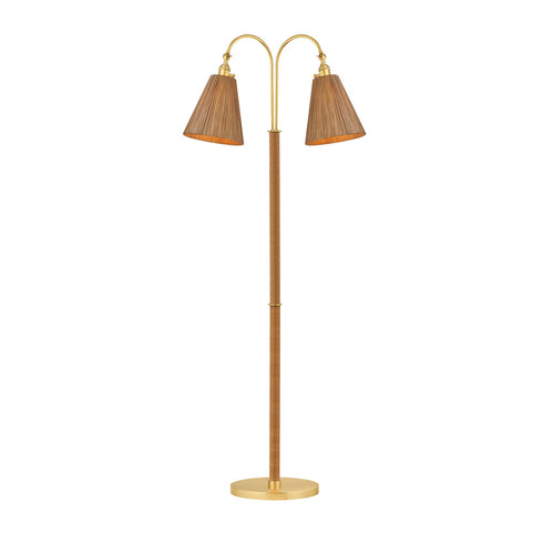 Hudson Valley RUTHIN Floor Lamp in Aged Brass Finish Model: L2168-AGB