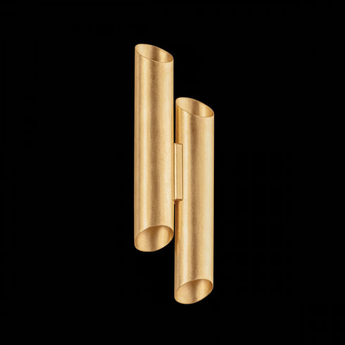 Hudson Valley Rylane Wall Sconce in Vintage Gold Leaf Finish Model: 1522-VGL