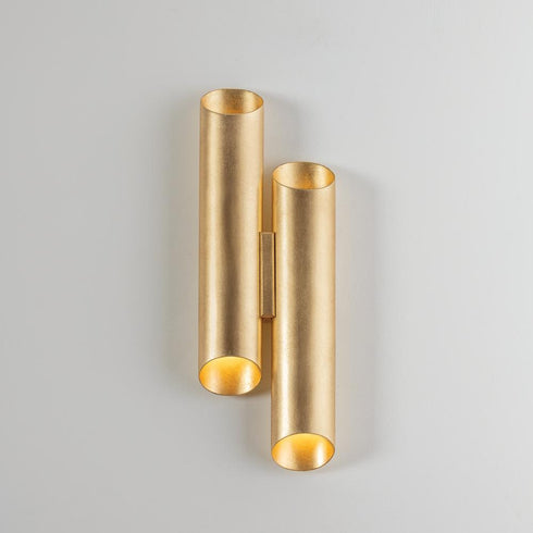 Hudson Valley Rylane Wall Sconce in Vintage Gold Leaf Finish Model: 1522-VGL