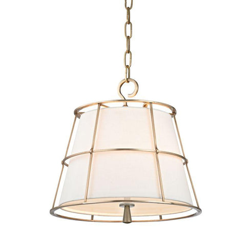 Hudson Valley Savona 2 LIGHT PENDANT in Aged Brass Finish Model: 9816-AGB