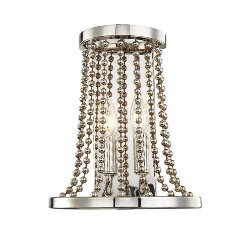 Hudson Valley Spool Wall Sconce in Polished Nickel Finish Model: 5700-PN