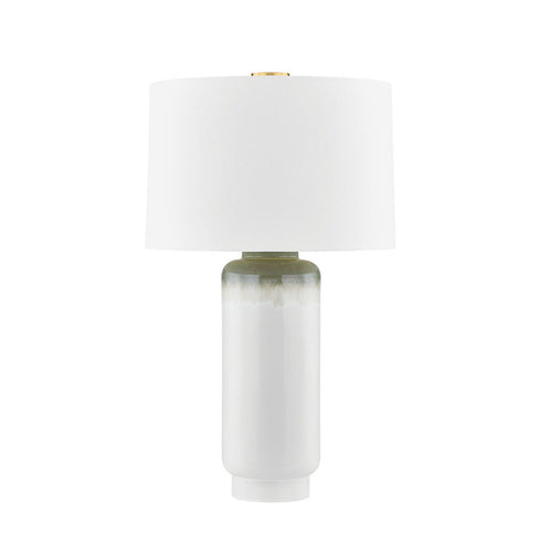Hudson Valley Stafford Table Lamp in Aged Brass/Ceramic Meadow Ombre Finish Model: L5933-AGB/C03
