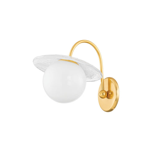 Hudson Valley Stampford Wall Sconce in Aged Brass Finish Model: 1831-AGB