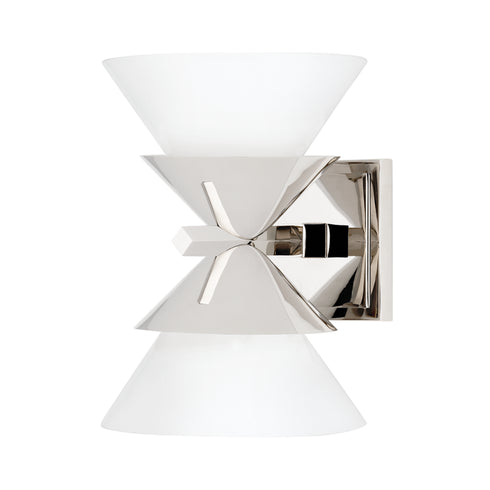 Hudson Valley Stillwell Wall Sconce in Polished Nickel Finish Model: 6402-PN