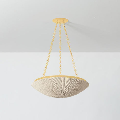 Hudson Valley Summerside Pendant in Vintage Gold Leaf Finish Model: 1704-VGL