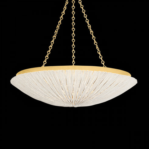 Hudson Valley Summerside Pendant in Vintage Gold Leaf Finish Model: 1706-VGL