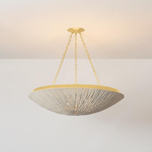 Hudson Valley Summerside Pendant in Vintage Gold Leaf Finish Model: 1706-VGL