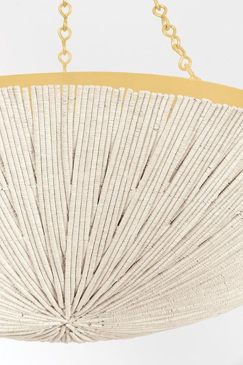 Hudson Valley Summerside Pendant in Vintage Gold Leaf Finish Model: 1706-VGL