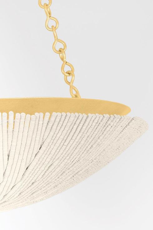 Hudson Valley Summerside Pendant in Vintage Gold Leaf Finish Model: 1706-VGL