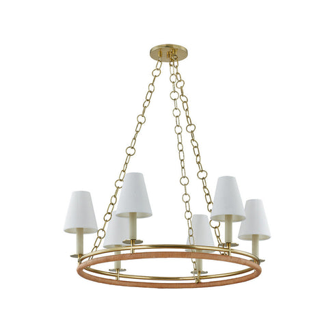Hudson Valley Swanton Chandelier in Aged Brass Finish Model: 4406-AGB