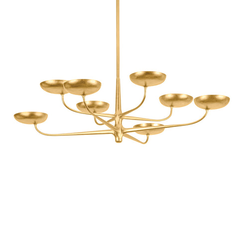 Hudson Valley TAORMINA Chandelier in Vintage Gold Leaf Finish Model: 4545-VGL