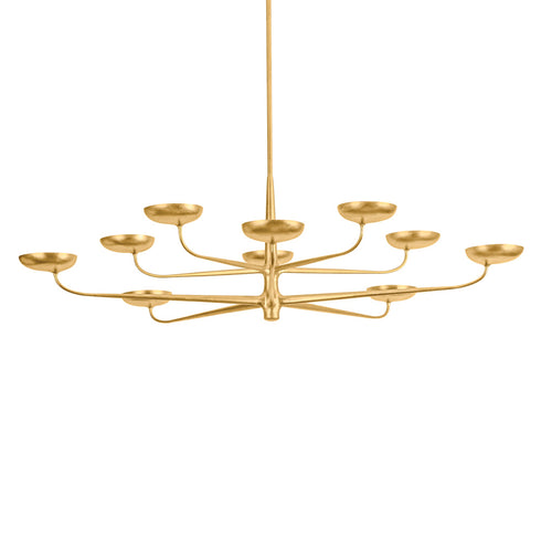 Hudson Valley TAORMINA Chandelier in Vintage Gold Leaf Finish Model: 4563-VGL