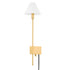 Hudson Valley Teaneck Plug In Sconce in Aged Brass Finish Model: 5424-AGB